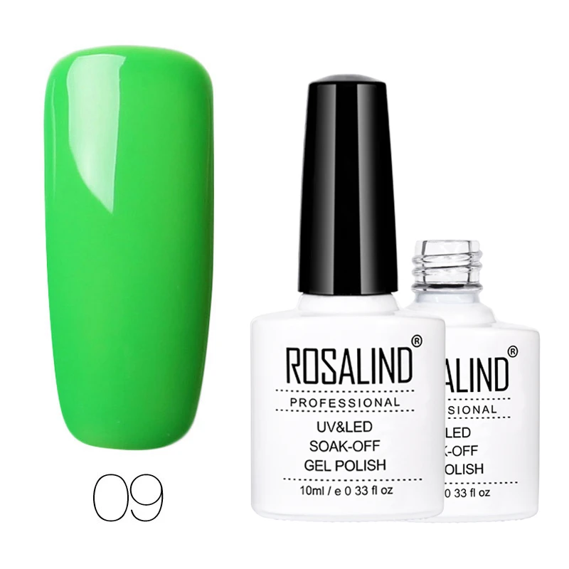 RD09 Rosalind гель 1 лак для ногтей 10 мл Гель-лак для ногтей долговечный замачиваемый лак для ногтей полуперманентный УФ-лампа гель-лаки - Цвет: RD09