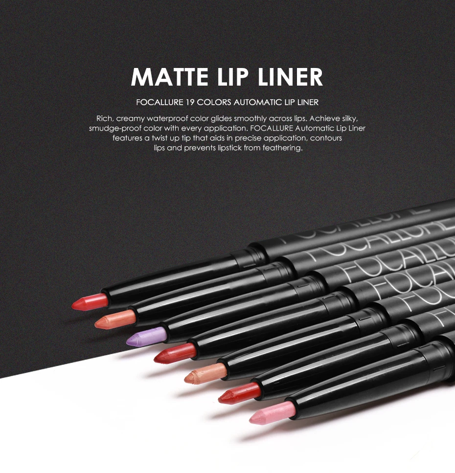 Focallure 19 цветов lipliner ручка Профессиональный водонепроницаемый Контурный карандаш для губ для женщин сексуальная матовая помада Косметические Карандаши