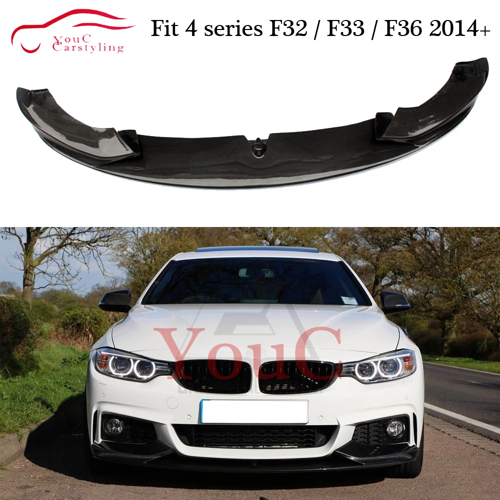 

Автомобильная передняя губа F32 из углеродного волокна для BMW 4 серии F32 F33 F36 M-Характеристики передний бампер губа спойлер Блеск Черный 2014-под...