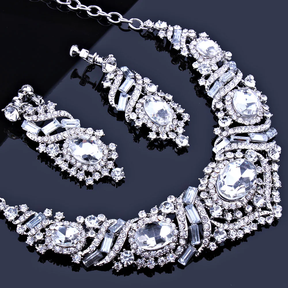 Ювелирные изделия FARLENA Изысканные милые Стразы ожерелье серьги Модные