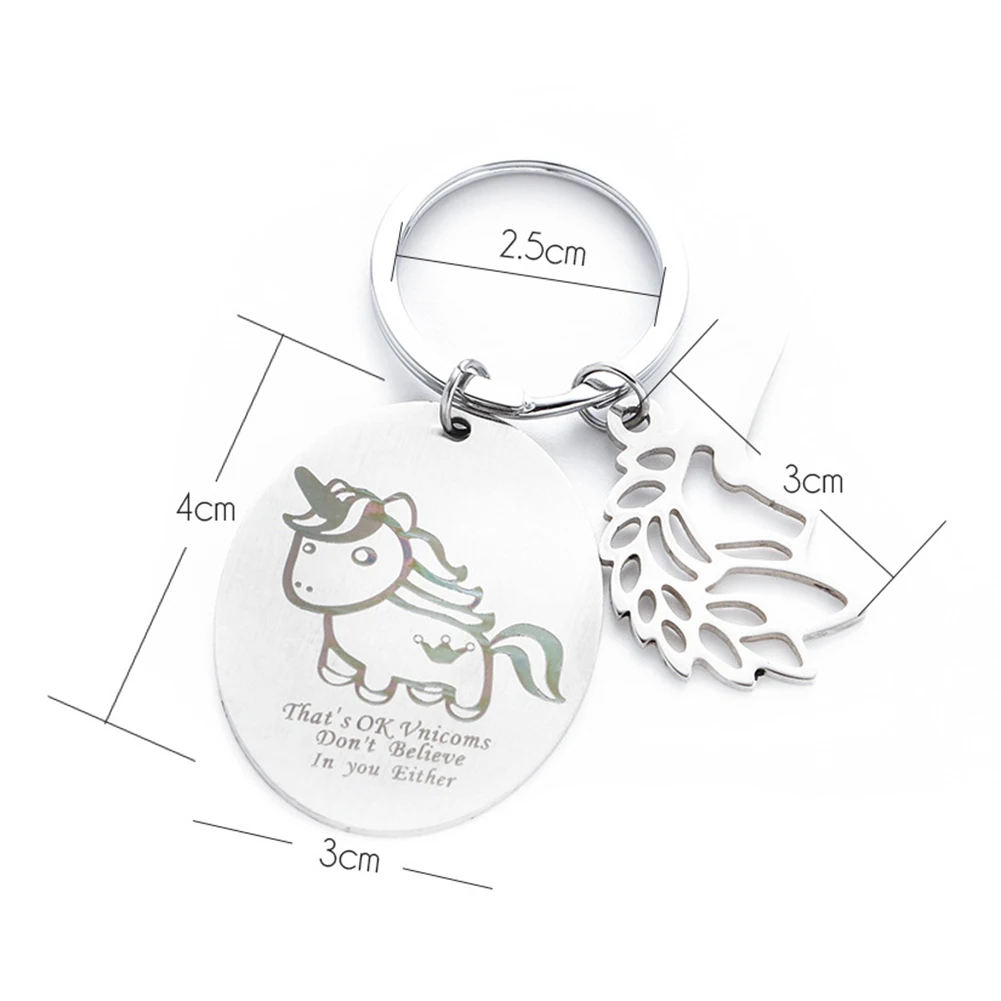 Модные полые единорог кулон письма Вырезка брелок сумка завесы брелок|keyring fashion|key