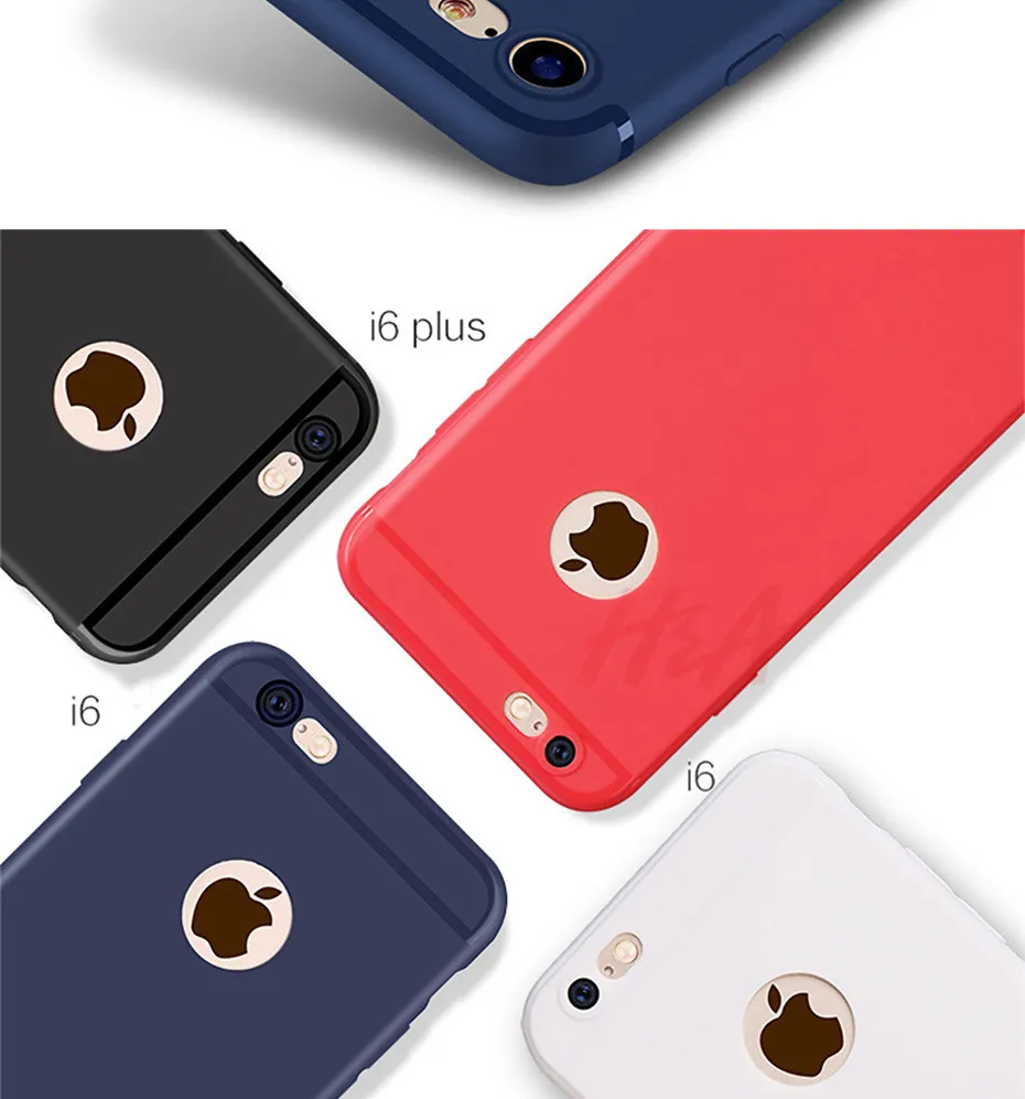 Ультратонкий силиконовый чехол H& A для iphone 7, 6, 6 S, 8 X, черный чехол, мягкий ТПУ матовый чехол для телефона, для iphone 7, 8 plus