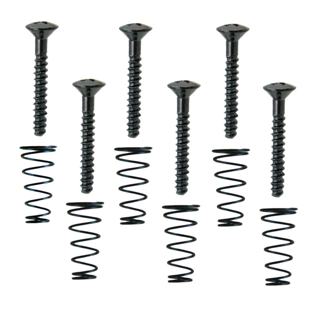 

6 Pieces Electric Guitar Single Coil Pickup Screws+Springs Set Adjusting Screws Stringed Instruments