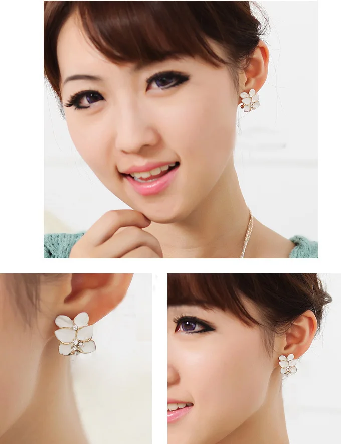 2013 Новое поступление бесплатная доставка черные белые акриловые серьги с