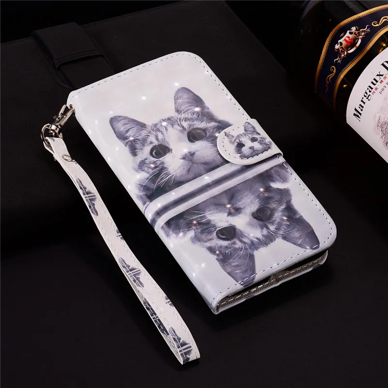 Кожаный чехол-книжка для Coque Xiaomi Redmi 6, чехол для Fundas Xiaomi Redmi 6 Pro, чехол с 3D кошкой, магнитным бумажником, чехол для телефона s