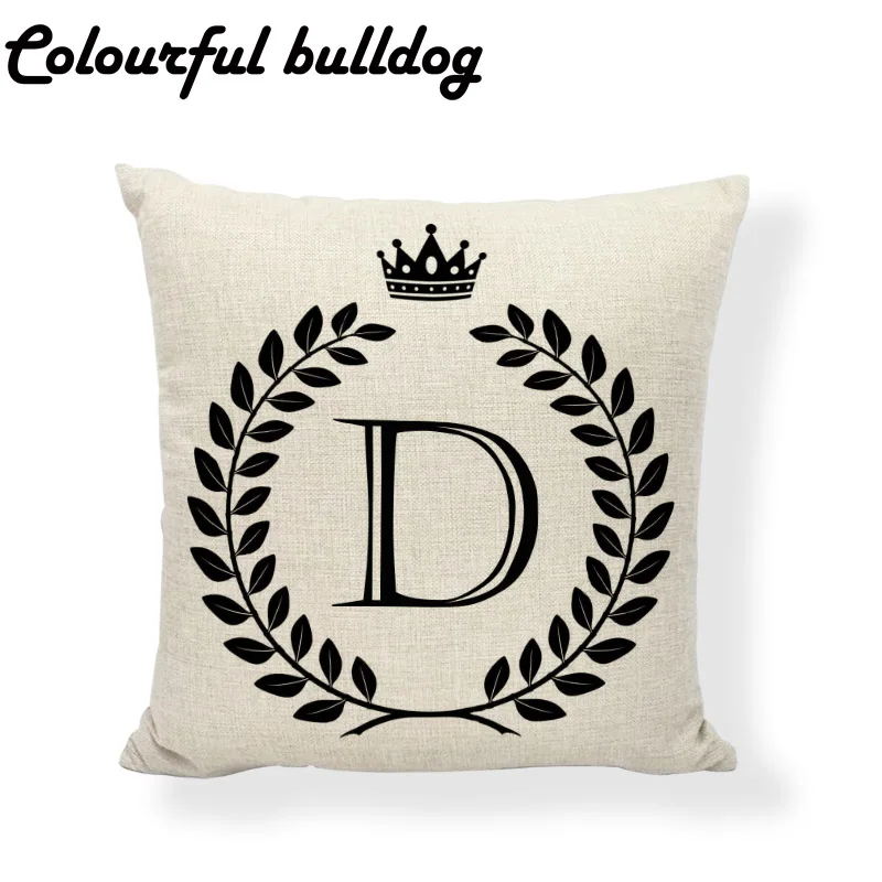 Дешевая оригинальная декоративная подушка 26 букв Европа 45*45 см|cushion cover|alphabet