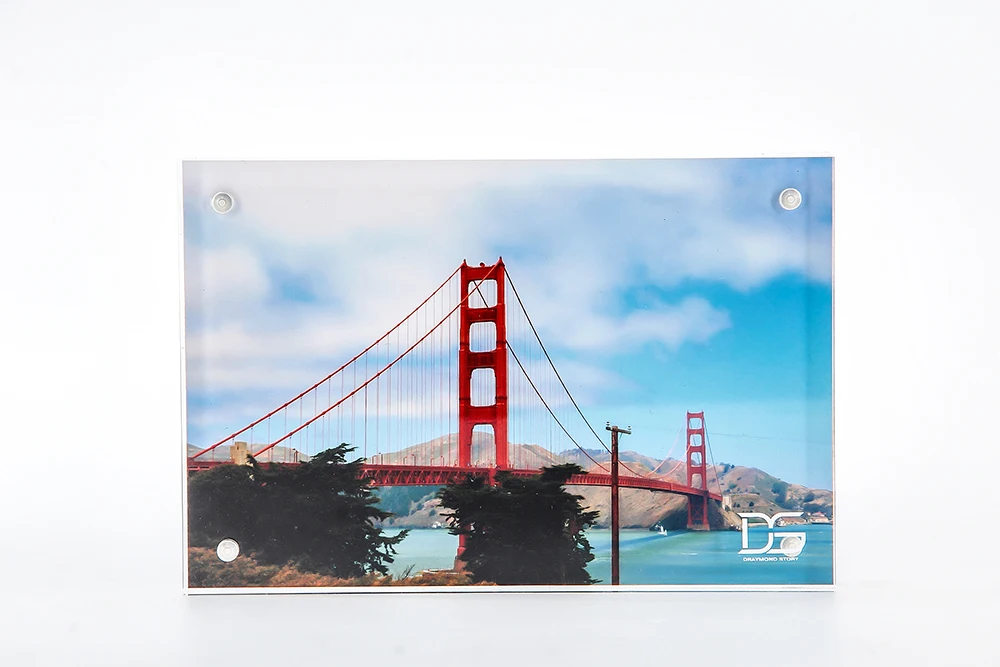 

Cleardesktop stationery series Photo Frame - Fits 4"x6" 1) Clear Gold Toned Acrylic Clipboard