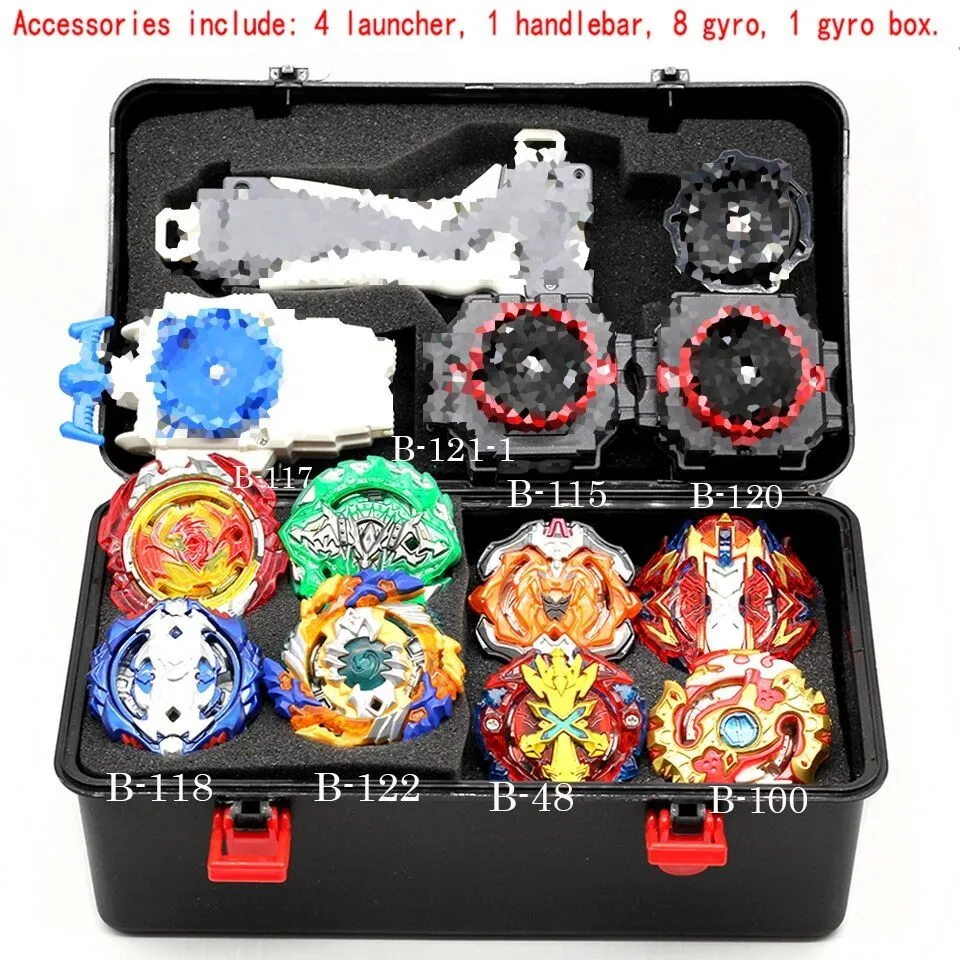 C04 Hot B140 Beyblade Burst Bey Blade Toy Metal Funsion Bayblade Set Storage Box With Handle Launcher Plastic Box Toys For Children - Цвет: C04
