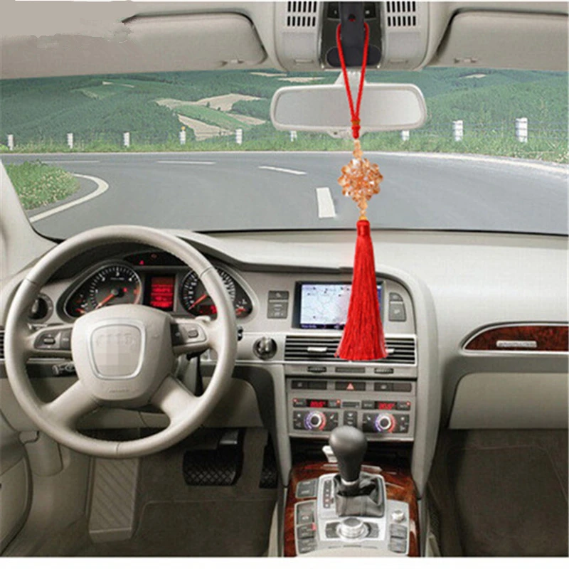 

LEDTENGJIE Car Rearview Mirror Pendant Glass Simulation Crystal Bracket Auto Accessories Interior Accessories