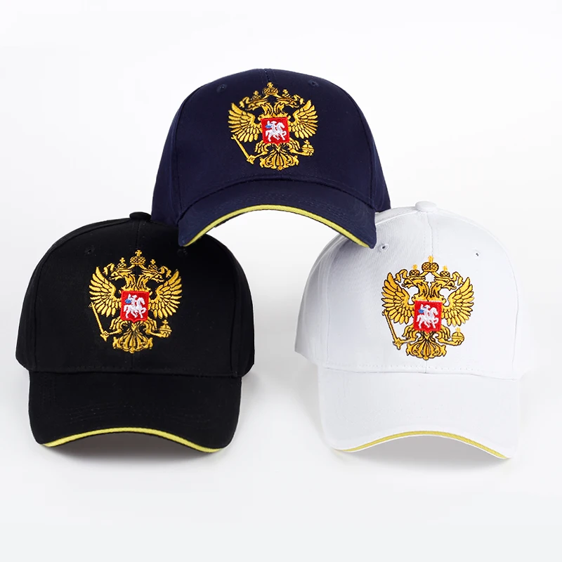 

New Unisex 100% Cotton Outdoor Baseball Cap Russian Emblem Embroidery Snapback Fashion Sports Hats For Men & Women Patriot Cap