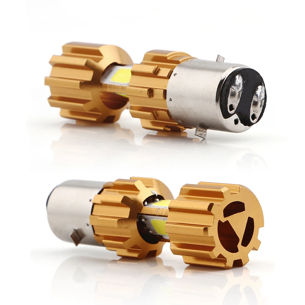 YM E-Bright 2 шт мотоциклетные фары H4 BA20D COB 18 Вт Высокий/Низкий Луч Светодиодные лампы 1200лм фары 9-80 В Алюминиевый самокат автоцикл
