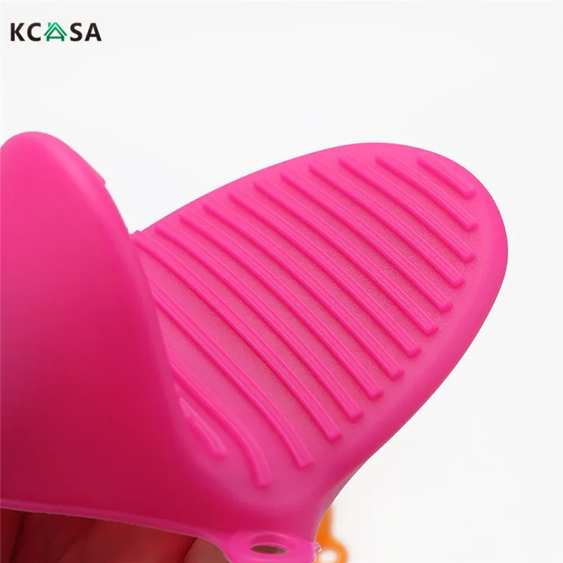 Kcasa толстые пищевой силикон защита от получения ожогов перчатки Чаша плиты Клип