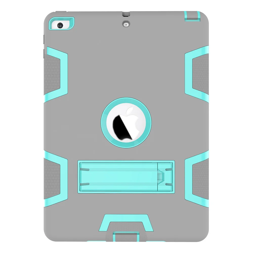 Grey Mint WEFOR для нового iPad iPad 9,7 чехол, высокая ударопрочность Гибридный трехслойный сверхмощный защитный чехол Полная защита для корпуса - Цвет: Grey Mint