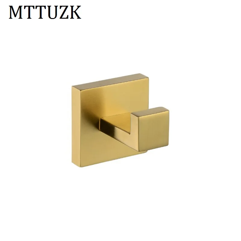 Золотистые крючки для халата из нержавеющей стали MTTUZK 304 кухонные одинарные