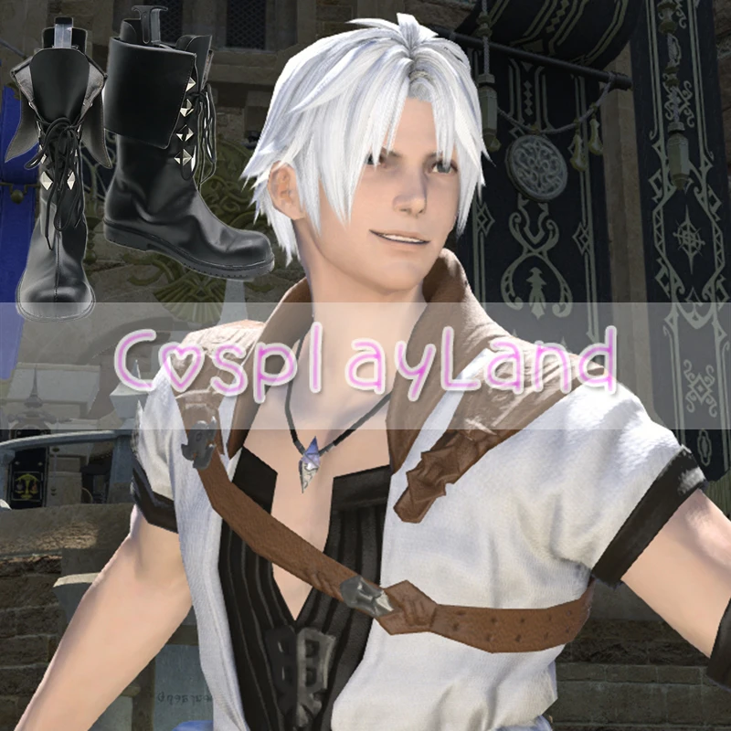 Final Fantasy XIV Thancred/Обувь для костюмированной вечеринки Ботинки взрослых Мужская