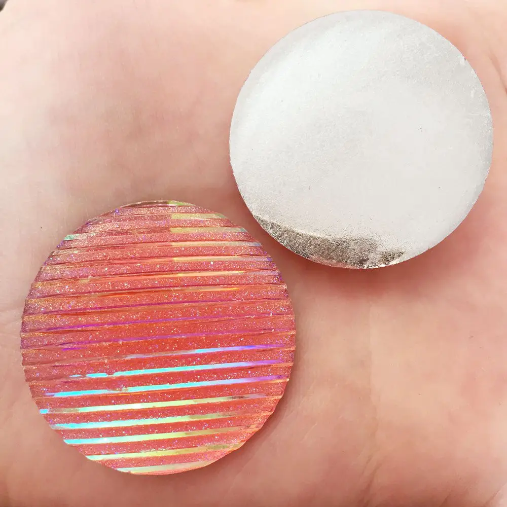 4 шт. AB Resin 35 мм Bling Ore круглые в полоску flatback узоры из страз DIY Свадебные Аппликации