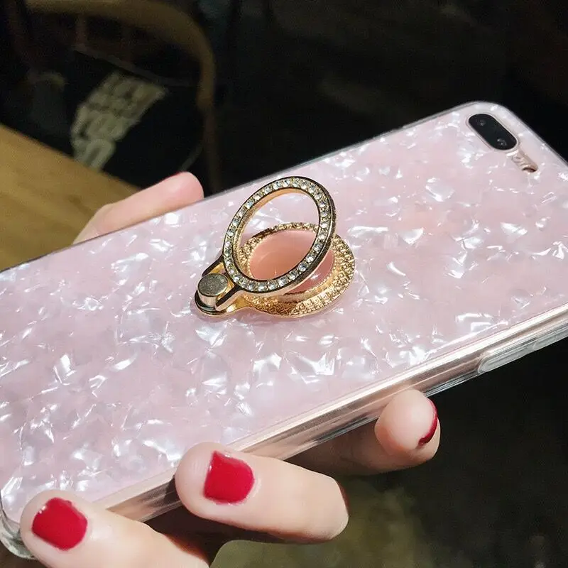 HONGRUNA/блестящие чехлы для телефонов с розовым гелевым узором iphone X 8 8Plus 7 plus 6S 6