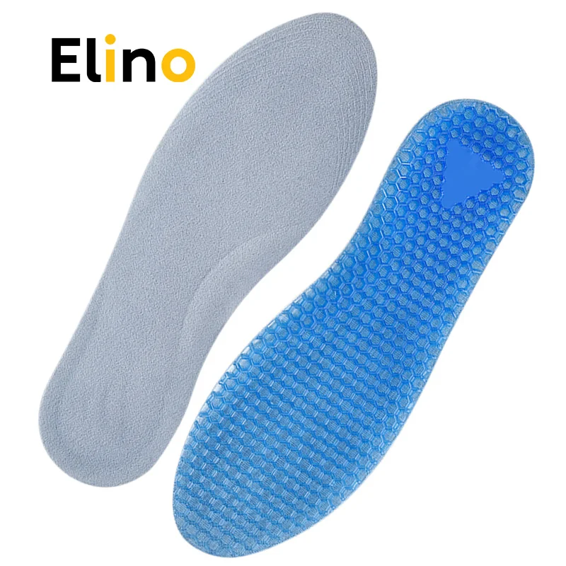 

Elino Silica Gel Orthotic Insoles Honeycomb Breathable Shock-absorption Relieve Pain & Stress Soles for Men Women Shoes Pads