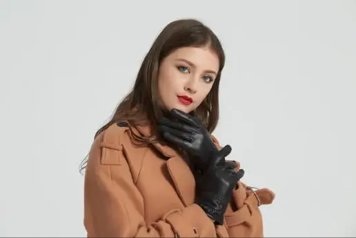 Женские Новое поступление Заводские Прямые Индивидуальные перчатки ручной работы из натуральной кожи для женщин осень зима wsr309