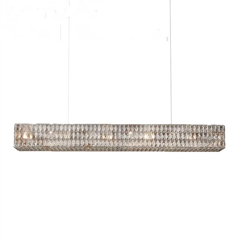

New rectangular crystal chandelier original design creative art decorative lights guest restaurant luxury chandeliers light lamp