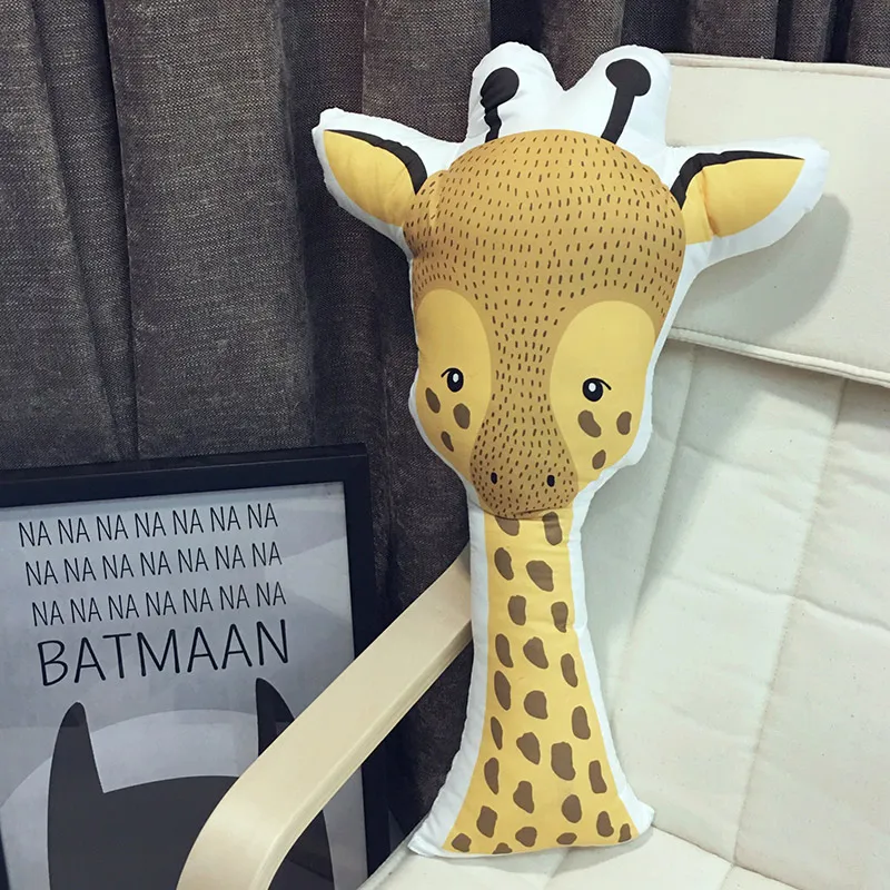 Giraffe Детские милые развивающие подушки животные Детские подушки Детская комната Декор ребенок мягкие игрушки для новорожденных рождественские подарки 1 шт - Цвет: Giraffe