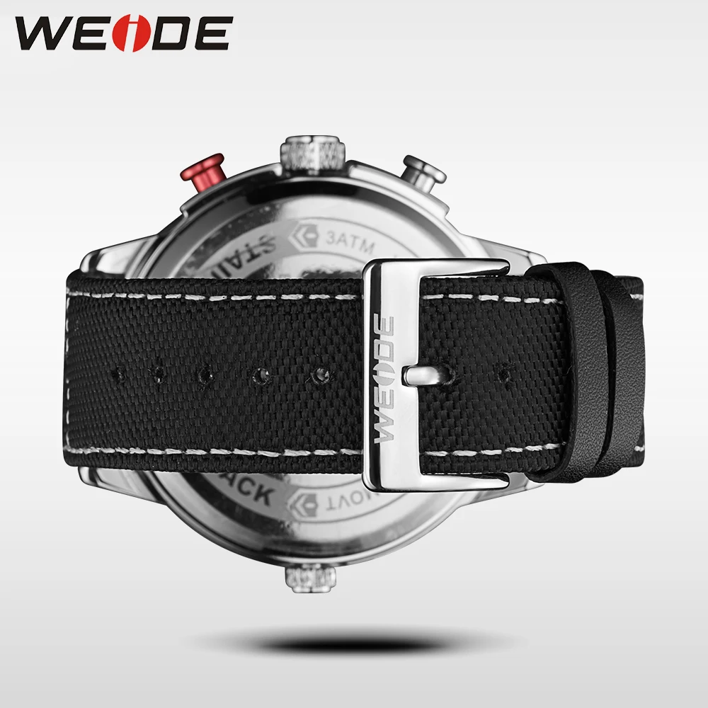 WEIDE Подлинная Топ Спорт люксовый бренд Мужские часы светодиодный цифровой черный