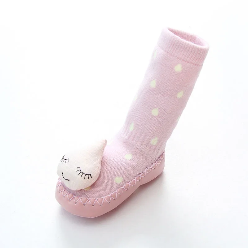 Joyo Roy Baby Girls Boys Sock With Rubber Soles Winter Toddler Floor Anti Slip Infant Newborn Cartoon Warm Terry Shoe | Детская одежда