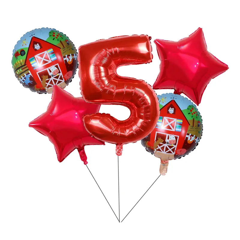 14 Новинка, 5 шт./лот, воздушный шар с животными на ферме, 30 дюймов, воздушный шар с цифрами, для детей, для первого дня рождения, для вечеринки, украшения, Globos, игрушки для детей, для фермы, вечерние - Цвет: 14
