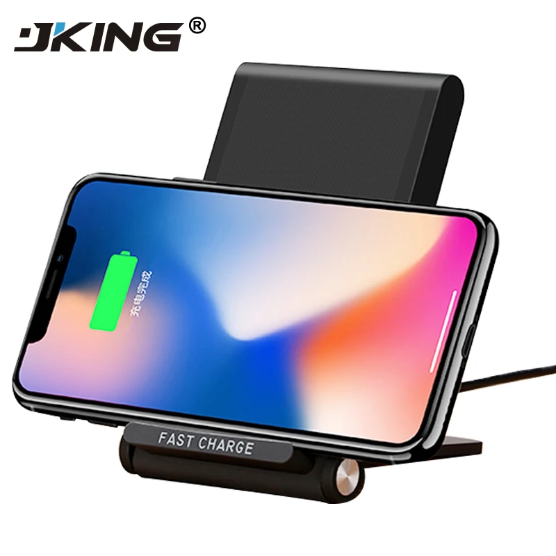 JKING 3 катушки 10 Вт Qi Беспроводной Зарядное устройство для iPhone 8X8 плюс быстрая