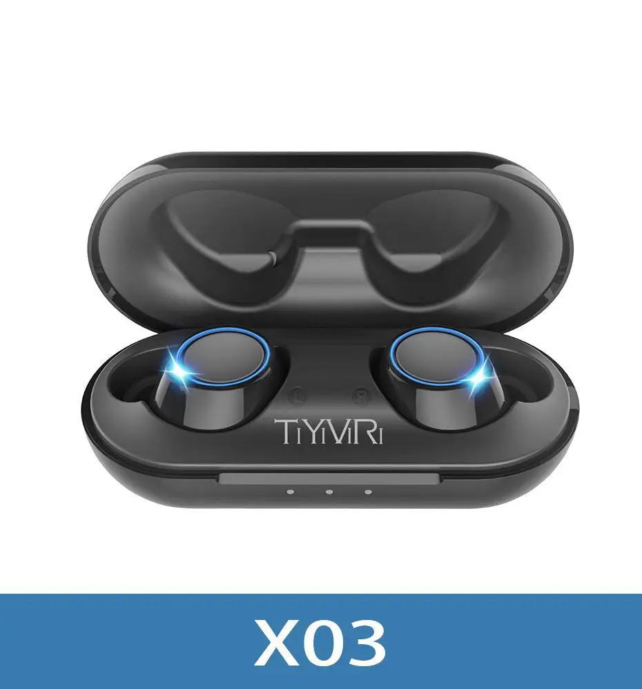 X03 black TiYiViRi бинауральные наушники с поддержкой звонков спортивные TWS Bluetooth наушники 5,0 Бизнес водонепроницаемые наушники с микрофоном для Iphone Xiaomi - Цвет: X03 black