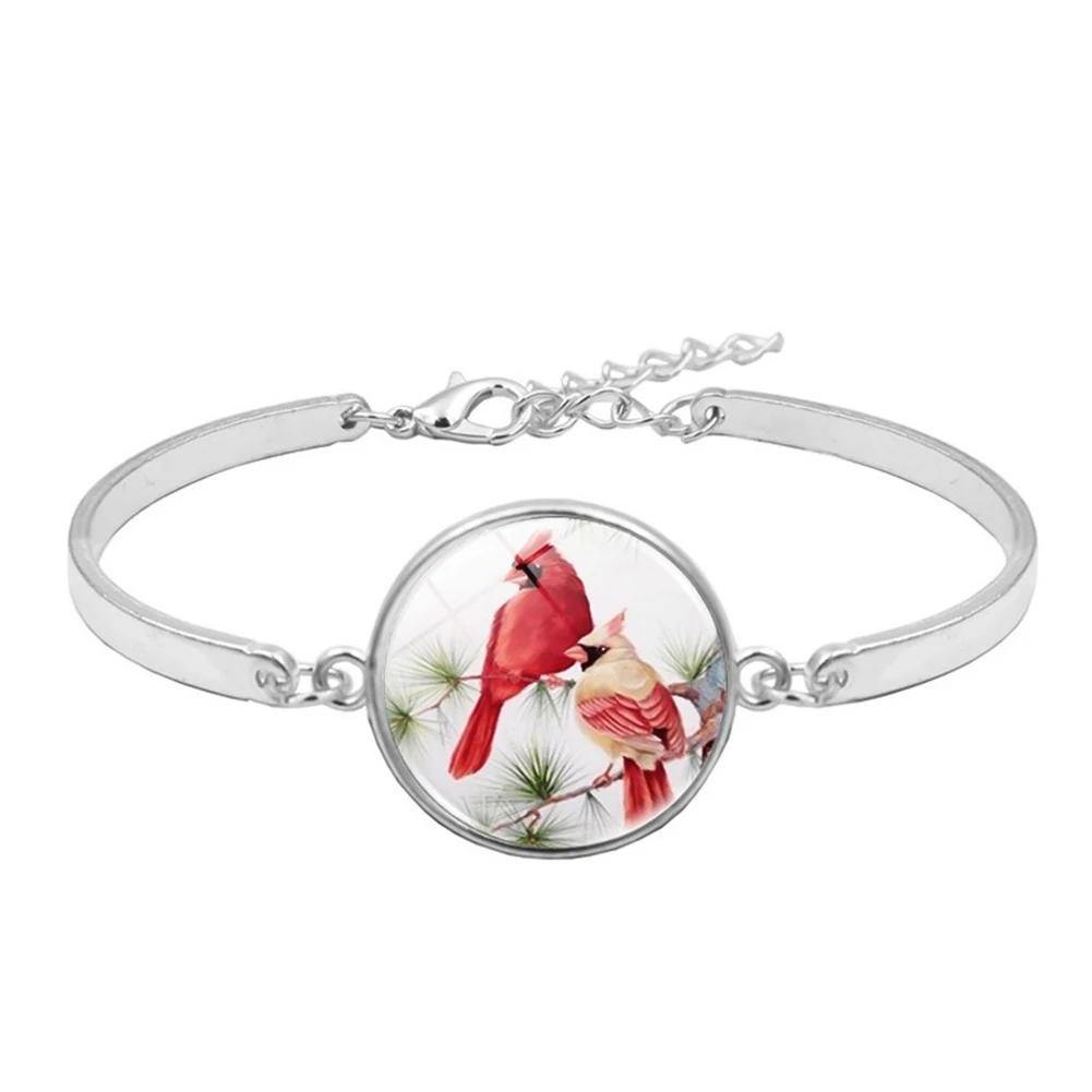 Новинка 3 шт./компл. кабошон с кабошонами изображением Cardinal Bird Glass женское