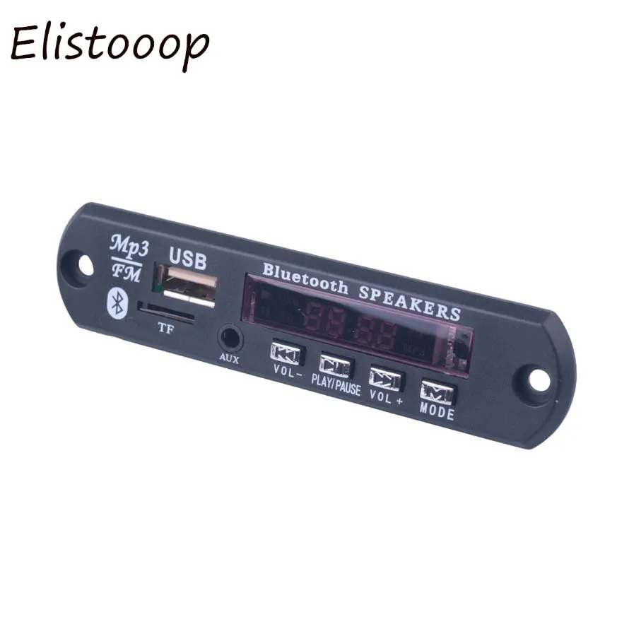 Elistooop беспроводной Bluetooth MP3 WMA декодер плата аудио модуль USB TF радио 12 В для