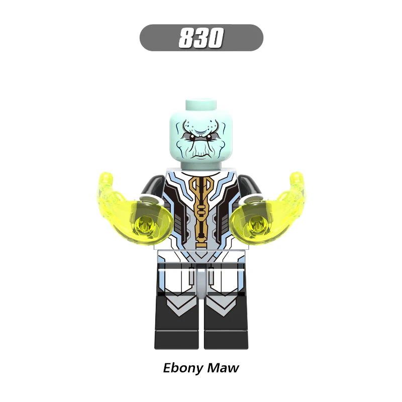 Ebony Maw Флэш-фигурка супер герой Темный лучник над девочкой Пингвин-шутник Тепловой Волны Deadshot Vibe Строительные блоки Кирпич модель игрушки - Цвет: Ebony Maw