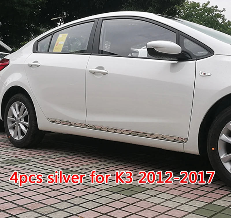 4 шт. для KIA K2 K3 2012- дверная полоса обшивка корпус из нержавеющей стали светильник