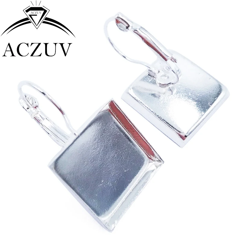 

Посеребренные 200 шт 16 мм 18 мм 20 мм 25 мм квадратная основа Камея Кабошон Установка левербэк рамка пустые серьги лоток результаты SLB002