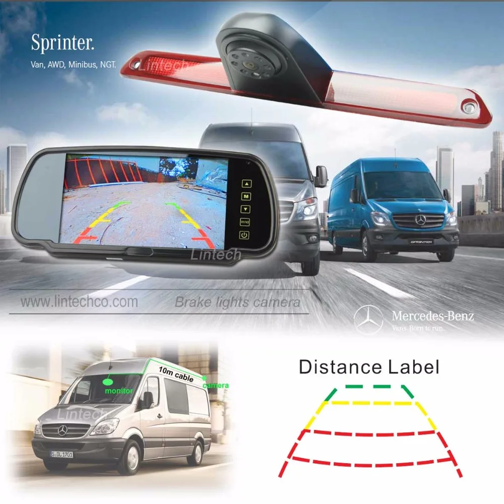 7 дюймовый монитор Sprinter 2016 стоп камера с направляющей для парковки|sprinter camera|camera
