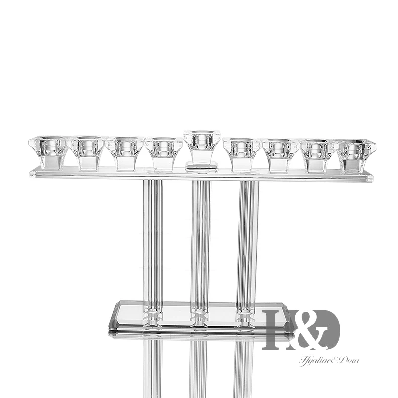 H & D Crystal Hanukkah Menorah/9 Light Candeabra хрустальные подсвечники для дома Свадебные
