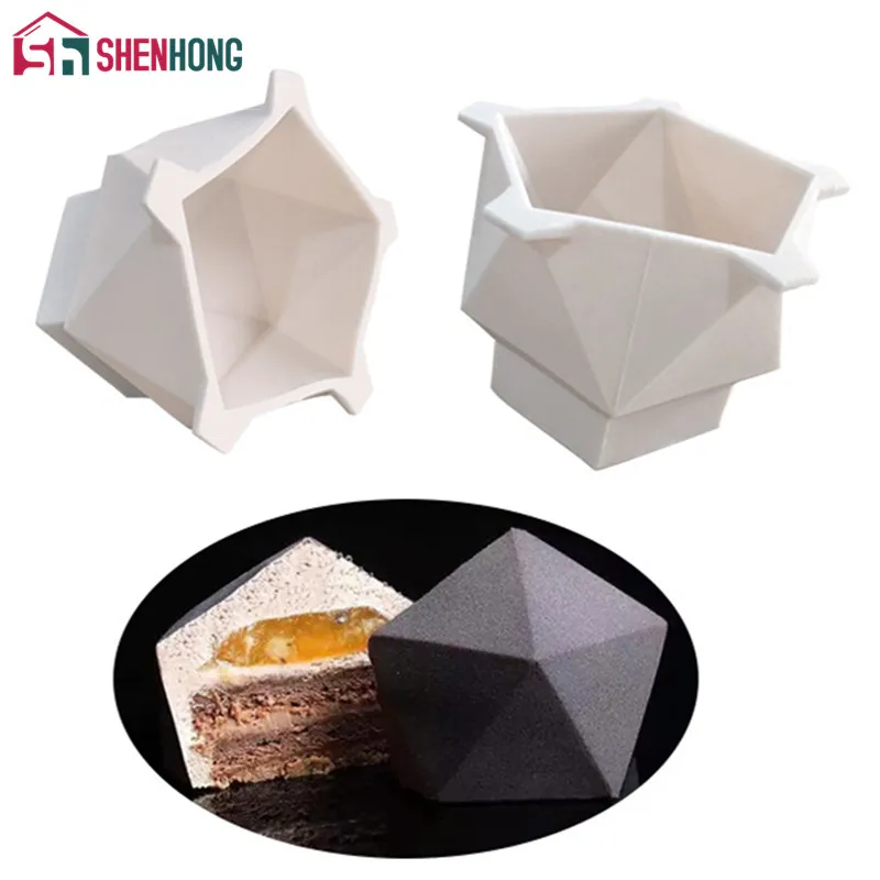 SHENHONG, Геометрическая 3D форма для торта, кремовая форма, силиконовый мусс, сделай сам, для выпечки печенья, помадки, хлебобулочные, домовые, домашние, вечерние
