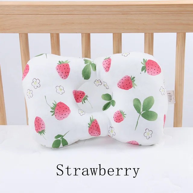 Strawberry Muslinlife детская подушка новорожденная подушка для защиты головы детское постельное белье Младенческая подушка для кормления малыша позиционер сна Анти-рулон - Цвет: Strawberry