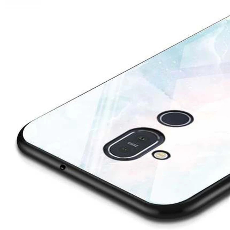 Чехол для Nokia 8 1 роскошный чехол из закаленного стекла с мягкими краями 6 18 дюйма
