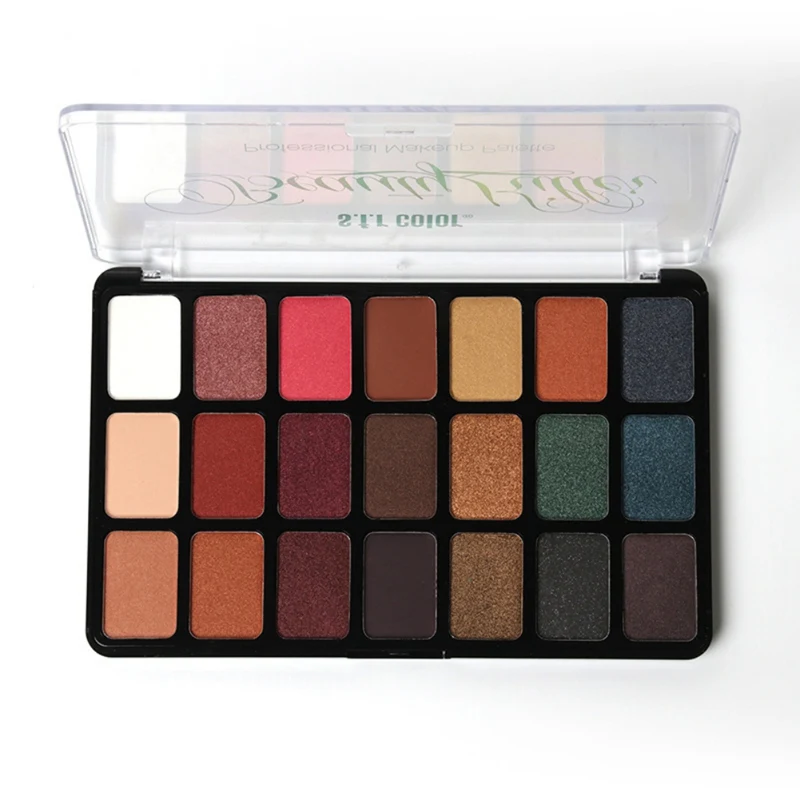 21 цвет блестящие тени для макияжа Pallete матовые тени для век Палитра мерцающий блеск алмазные тени для век порошок пигмент косметика