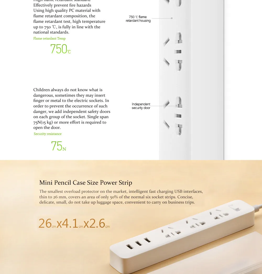 Оригинальные смарт-розетки Xiaomi Mijia для быстрой зарядки, usb-разъем белого/черного цвета со стандартным расширением, кухонная затычка, розетки