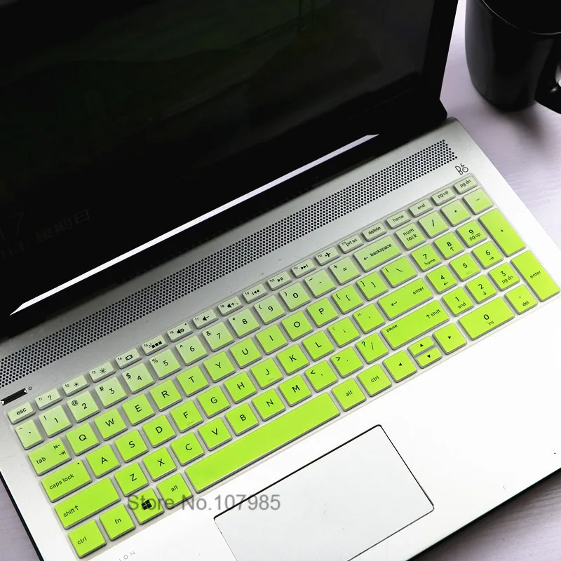 15 дюймов силиконовая пленка для клавиатуры, Защитная пленка для hp Pavilion ENVY X360 15-BP103TX 106 003 006TX 15,6 15-cc - Цвет: Gradualgreen