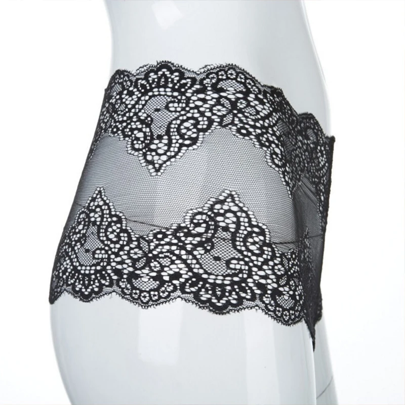 5 Pcs Sexy Women Panties Ultra-thin Transparent Lace Net Yarn Briefs High Rise Underwear Boyshort |