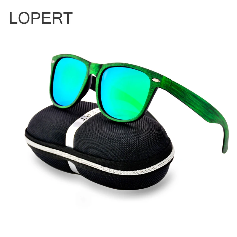 LOPERT модные поляризационные Квадратные Солнцезащитные очки Мужские брендовые