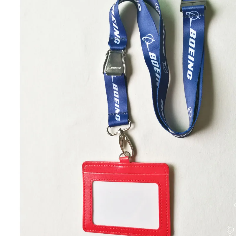 Новый ремешок Боинг с ID держатель для карт двухслойный (красный цвет) уникальный