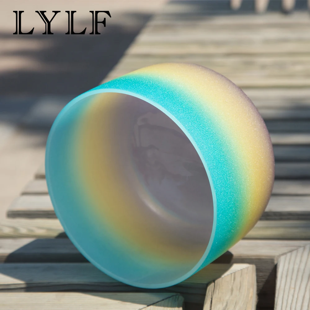 Чакра G Note Rainbow для горла чакра медитации Кварцевая Хрустальная Поющая чаша 10