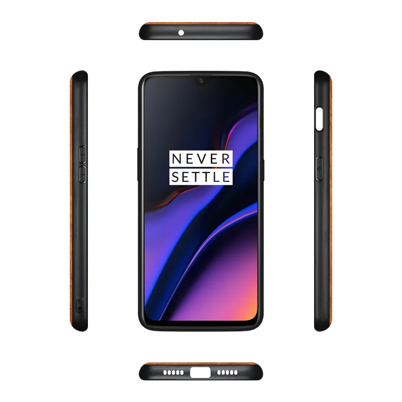 Роскошный резной деревянный Oneplus 6T чехол для телефона из палисандра ТПУ