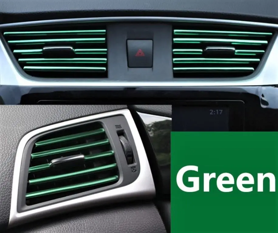 10pcs/set Universal Automotive U Shaped outlet blade air conditioning outlet decorative strip (green )
10pcs/set Universal Automotive U Shaped outlet blade air conditioning outlet decorative strip (green )