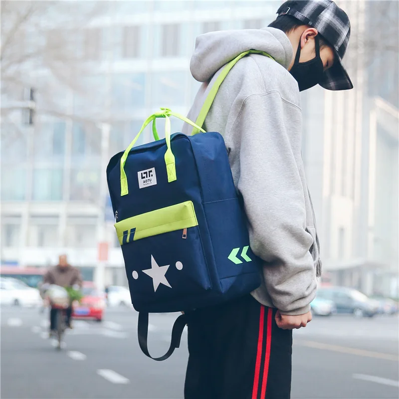 2018 новые холщовые сумки женские han edition ulzzang back pack Рюкзак Колледж кампус